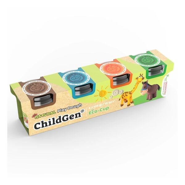 ChildGen  Oyun Hamuru Seti (4x125gr) (Kahverengi-M