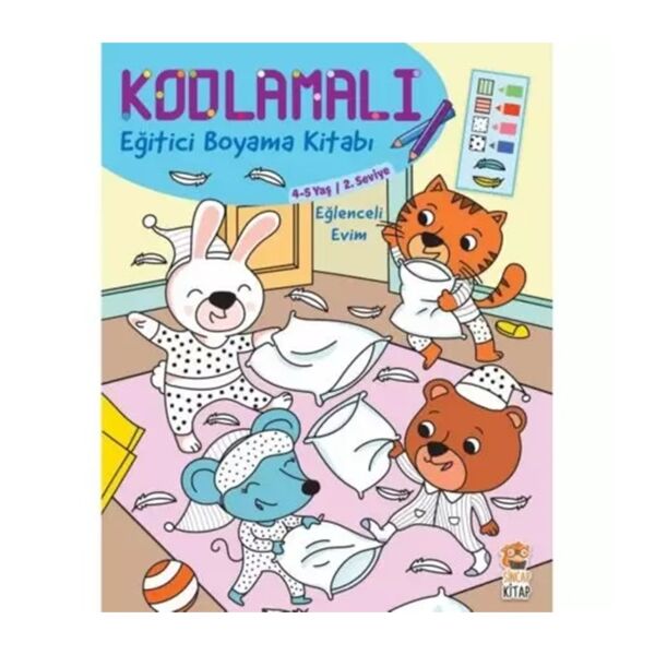 Kodlamalı Eğitici Boyama Kitabı - Eğlenceli Evim
