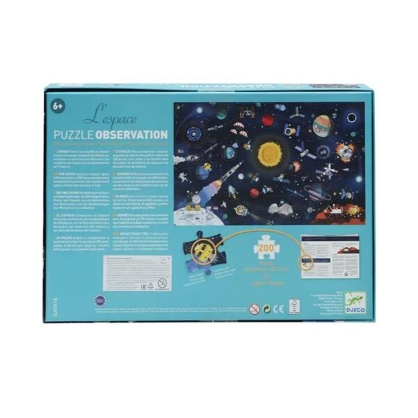 Djeco Klasik Puzzle The Space - 200 Parça