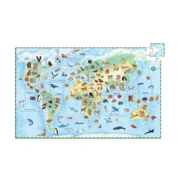 Djeco Klasik Puzzle 100 Parça / World Animals