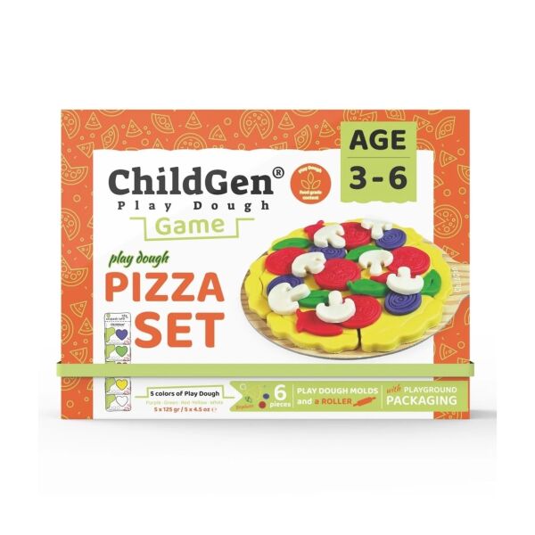 ChildGen Doğal Oyun Hamuru Pizza Sahneli Set