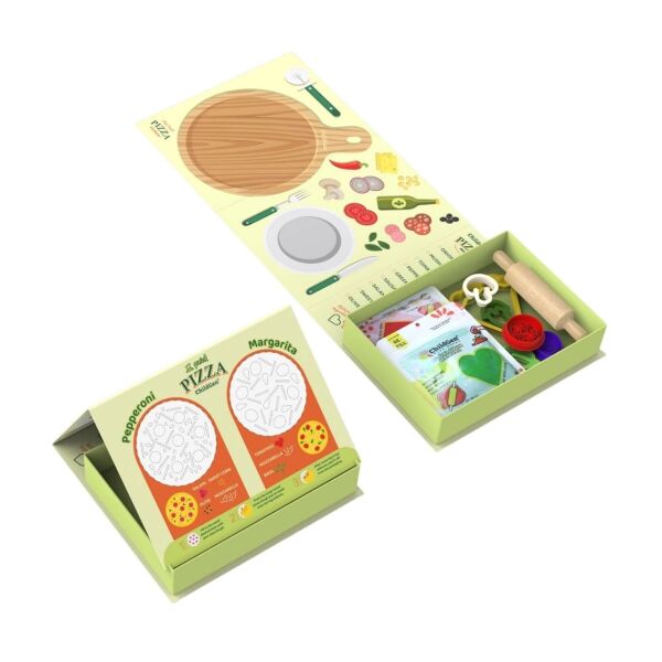 ChildGen Doğal Oyun Hamuru Pizza Sahneli Set