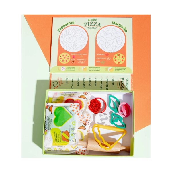 ChildGen Doğal Oyun Hamuru Pizza Sahneli Set