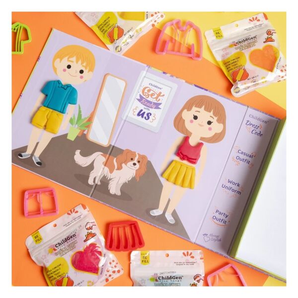ChildGen Giysi Giydirme Sahneli Oyun Hamuru Kutusu