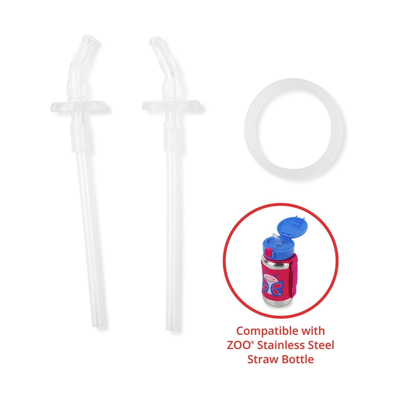 Skip Hop Pipetli Paslanmaz Çelik Suluk Yedek Pipet