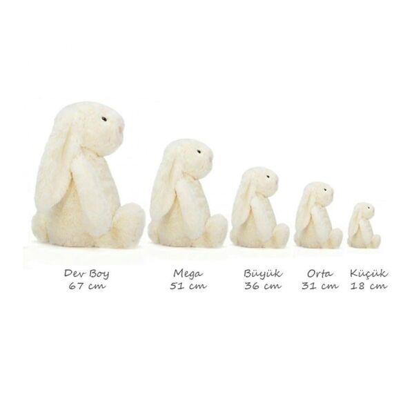 Jellycat Bashful Pudra Tavşan Orta Boy - 31 cm