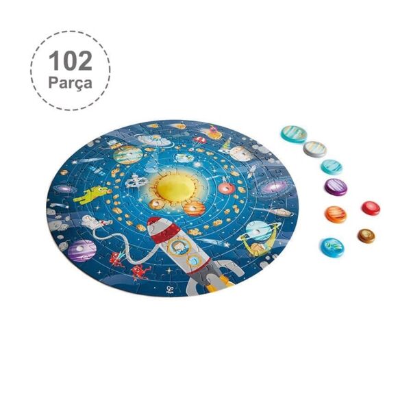 Hape Puzzle Güneş Sistemi Yuvarlak Yapboz