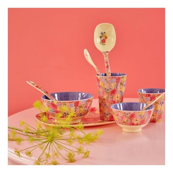 Pirinç Melamin Kase İsveç Çiçeği