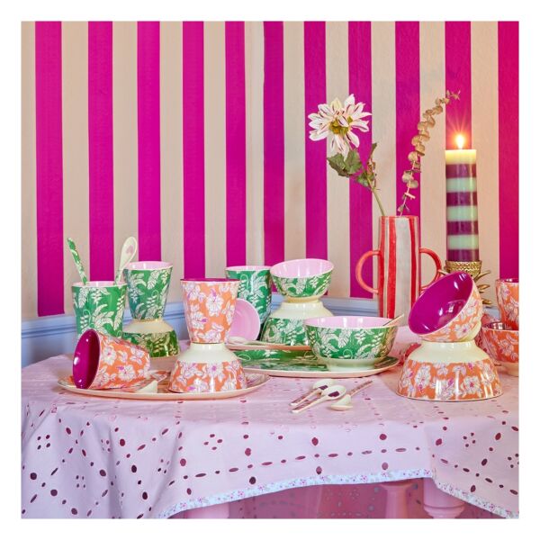 Pirinç Melamin Küçük Kase İsveç Çiçeği