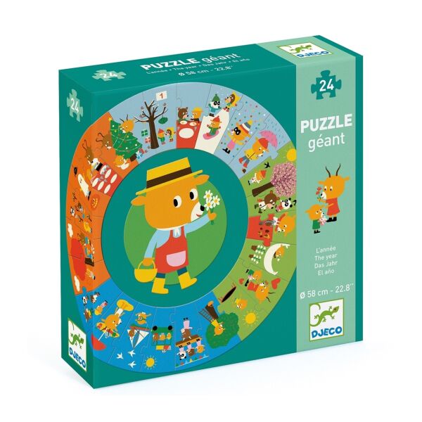 Djeco Yuvarlak Puzzle 24 Parça / Bir Yıl