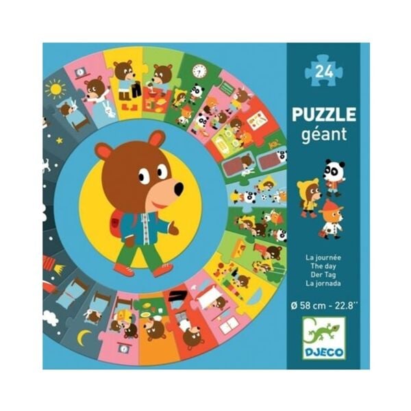 Djeco Yuvarlak Puzzle 24 Parça / Bir Gün