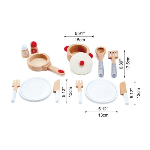 Hape Oyuncak Pişirme ve Servis Seti