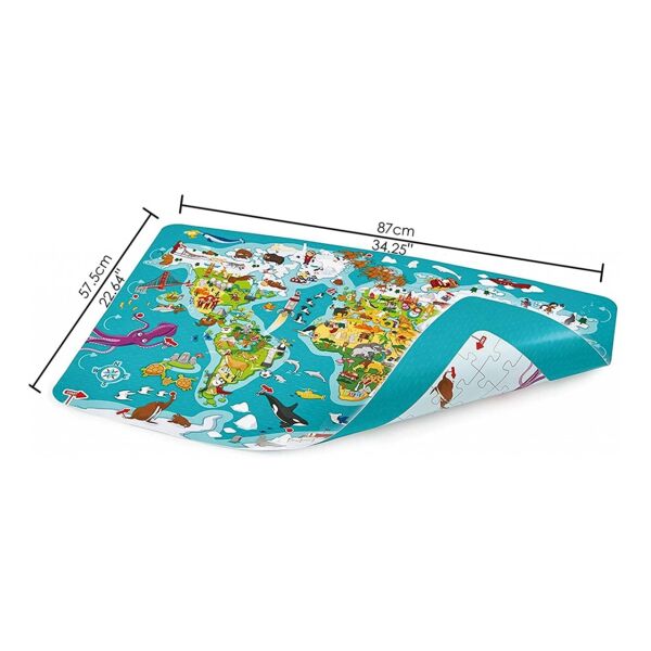 Hape 2in1 Dünya Turu Yapboz ve Kutu Oyunu