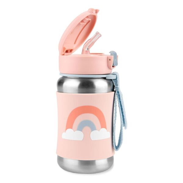 Skip Hop Pipetli Paslanmaz Çelik Suluk - Gökkuşağı