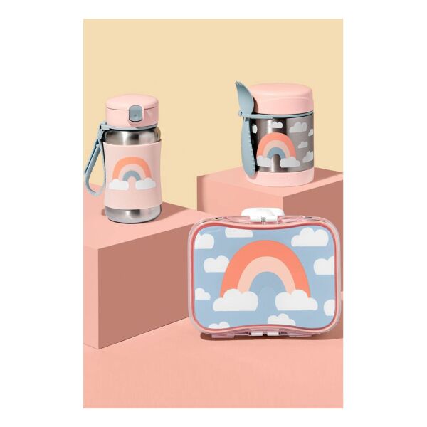 Skip Hop Pipetli Paslanmaz Çelik Suluk - Gökkuşağı