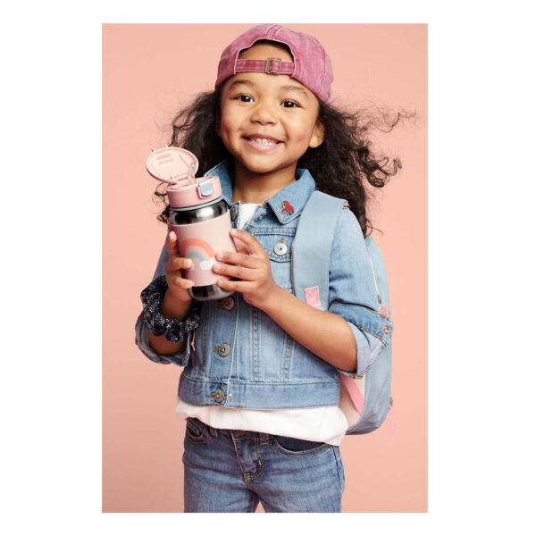 Skip Hop Pipetli Paslanmaz Çelik Suluk - Gökkuşağı