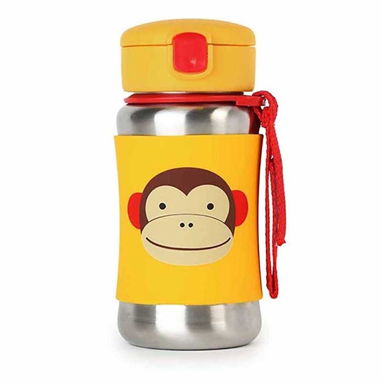 Skip Hop Pipetli Paslanmaz Çelik Suluk - Maymun