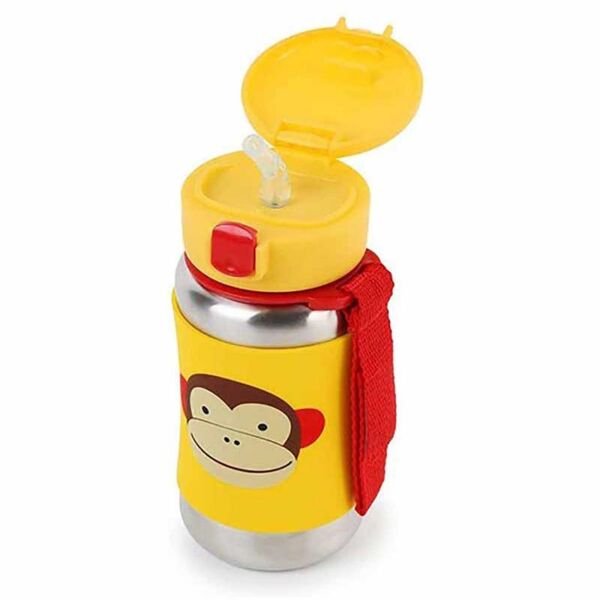 Skip Hop Pipetli Paslanmaz Çelik Suluk - Maymun