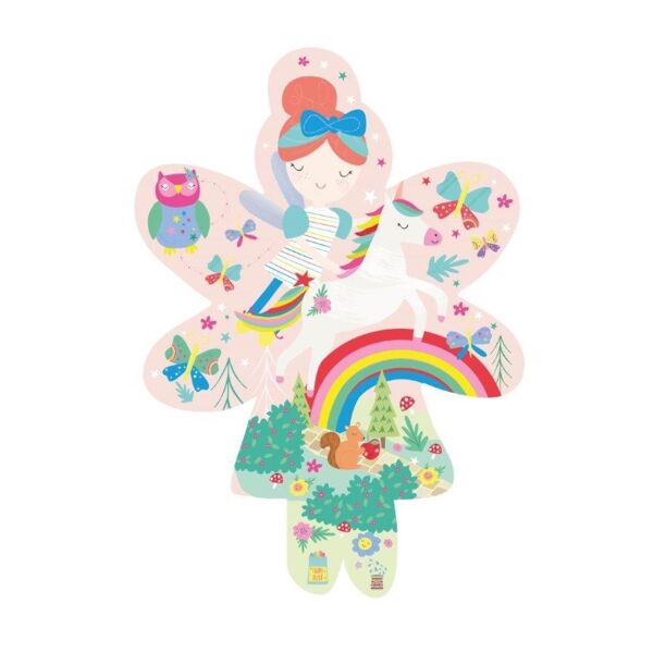 FLOSS & ROCK 20 Parça Peri Şekilli YapBozRainbow F