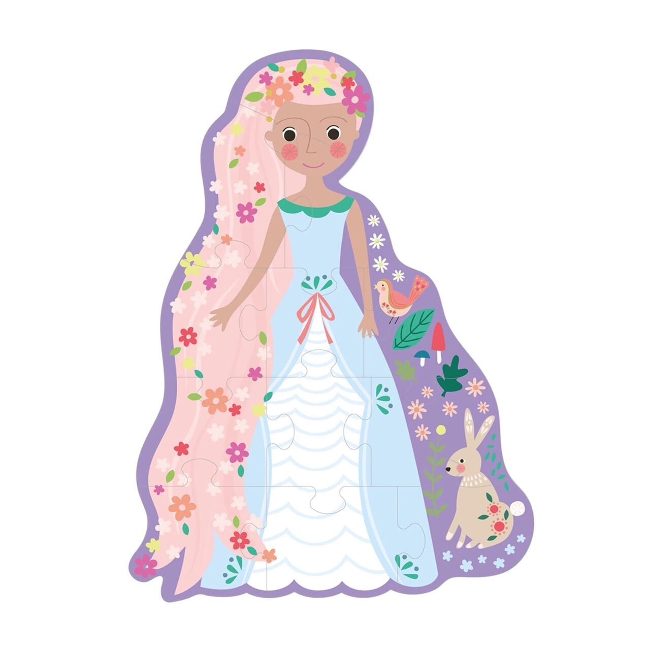 FLOSS & ROCK 12 Parça Şekilli Kutulu YapBoz  Fairy