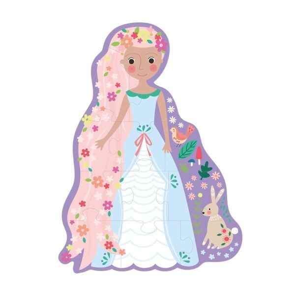 FLOSS & ROCK 12 Parça Şekilli Kutulu YapBoz  Fairy