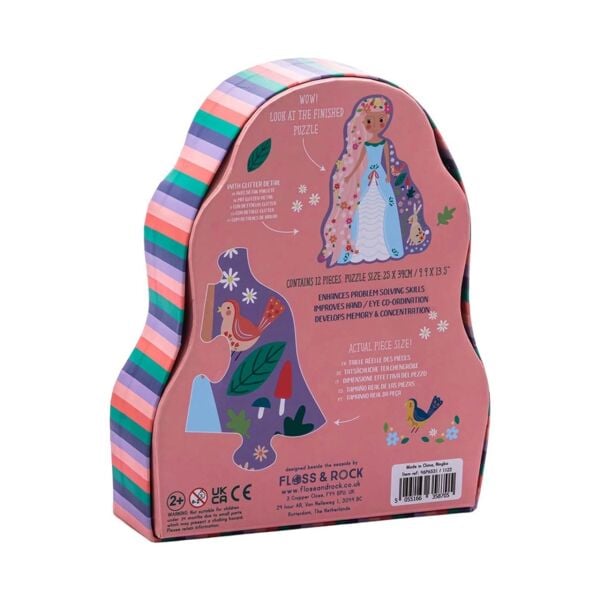 FLOSS & ROCK 12 Parça Şekilli Kutulu YapBoz  Fairy