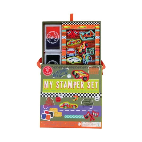 FLOSS & ROCK Stamper Ahşap Baskı Seti  Cars