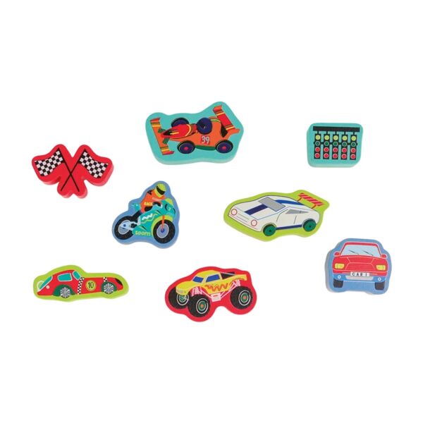 FLOSS & ROCK Stamper Ahşap Baskı Seti  Cars