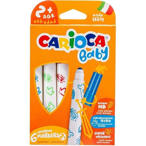 Jumbo Bebek Yıkanabilir Keçeli Kalem 6lı