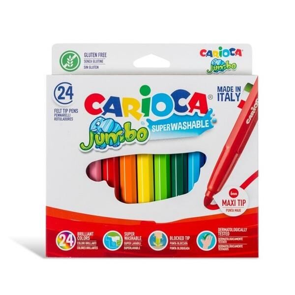 Carioca Kalın Keçeli Boya Kalemi - Süper Yıkanabil