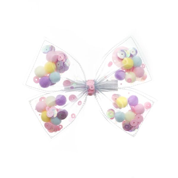 Ma&Maa Pompons - Midi Şeffaf Fiyonk