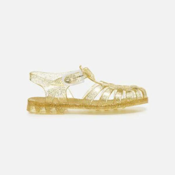 Meduse Yetişkin Sandalet - Şeffaf Sarı Simli