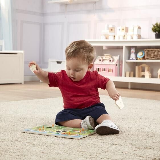 Melissa & Doug Ahşap Tutmalı Yapboz-Evcil Hayvanla