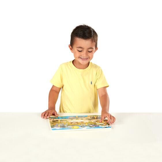 Melissa & Doug Ahşap Tutmalı Yapboz-Safari(Yeni)