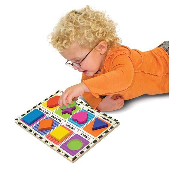 Melissa & Doug Ahşap Tombul Yapboz-Şekiller