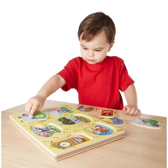 Melissa & Doug Ahşap Sesli Yapboz-İngilizce çş