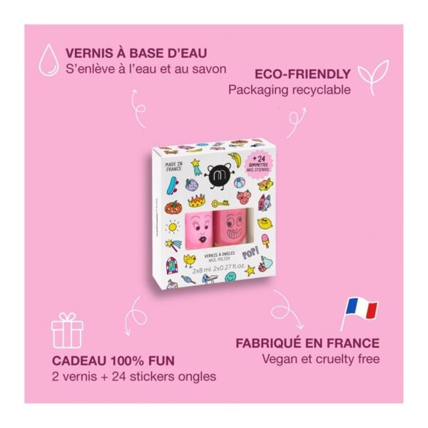 Nailmatic Kids 2li Su Bazlı Tırnak Cilası ve Stick