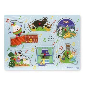 Melissa & Doug Ahşap Sesli Yapboz-İngilizce çş