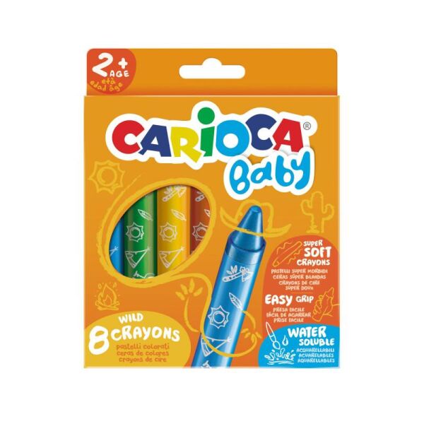 Jumbo Bebek El Kirletmeyen Pastel Boya Kalemi 8li