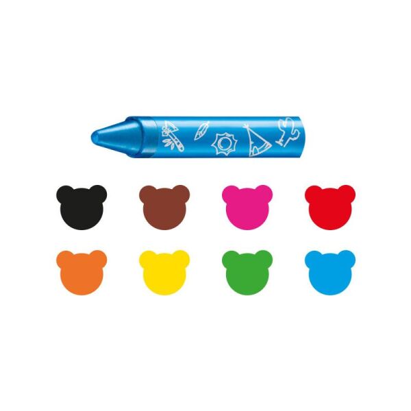 Jumbo Bebek El Kirletmeyen Pastel Boya Kalemi 8li