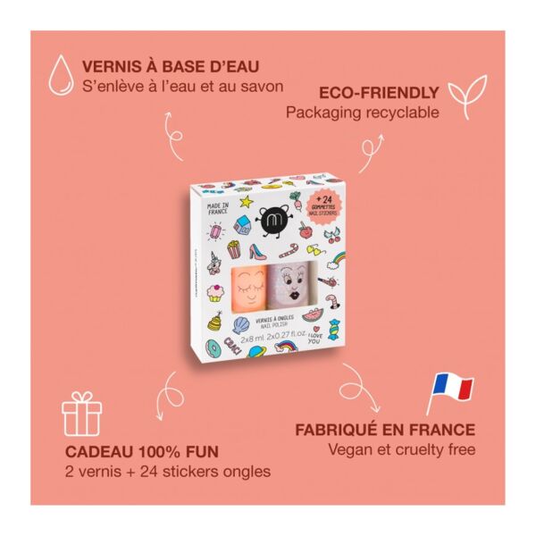 Nailmatic Kids 2li Su Bazlı Tırnak Cilası ve Stick