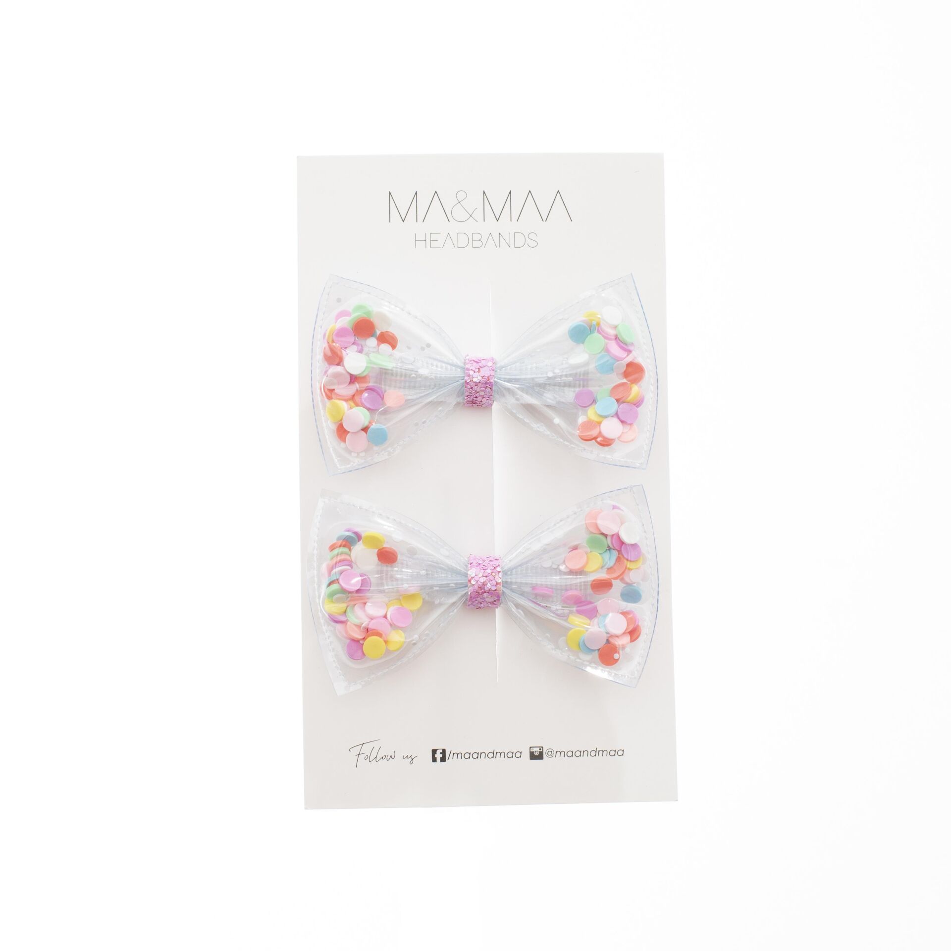 Ma&Maa Confetti - Mini Şeffaf Fiyonk Set