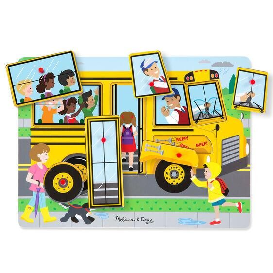 Melissa & Doug Ahşap Sesli Yapboz- The Wheels