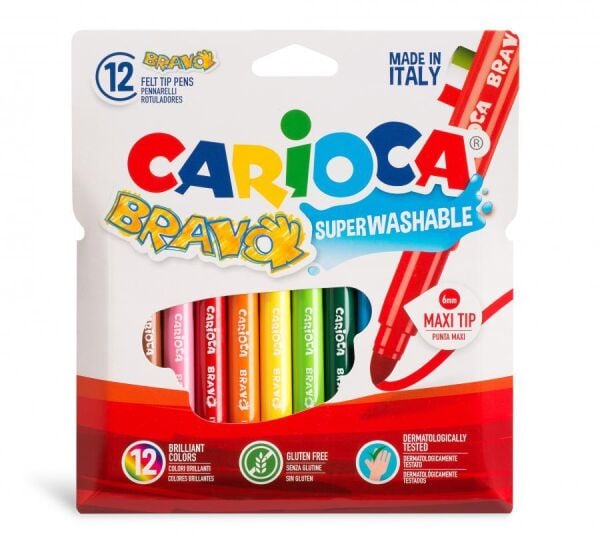 Cariaca Bravo Jumbo Keçeli Kalem 12li
