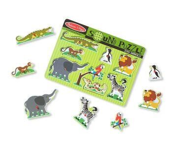 Melissa & Doug Ahşap Sesli Yapboz- Hayvanat Bahçes