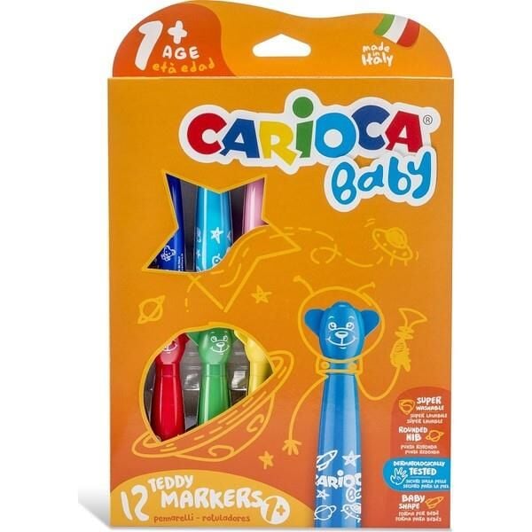 Jumbo Bebek Yıkanabilir Teddy Keçeli Kalem 12li