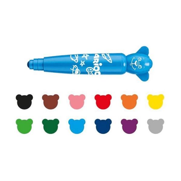 Jumbo Bebek Yıkanabilir Teddy Keçeli Kalem 12li