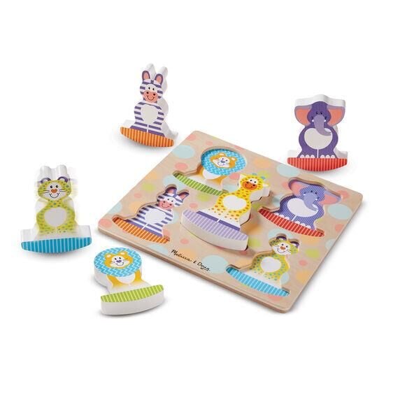 Melissa & Doug Ahşap Sallanan Tombul Yapboz-Safari