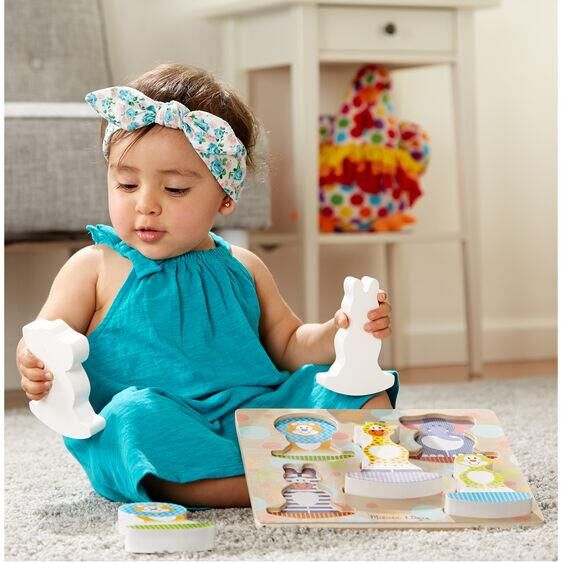 Melissa & Doug Ahşap Sallanan Tombul Yapboz-Safari