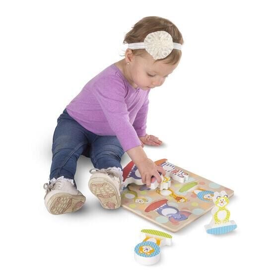 Melissa & Doug Ahşap Sallanan Tombul Yapboz-Safari